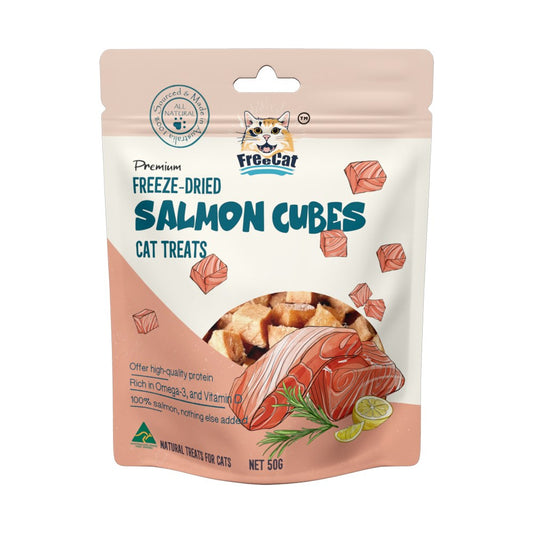 Freecat - Freeze Dried Salmon CubesCat Treats 50g