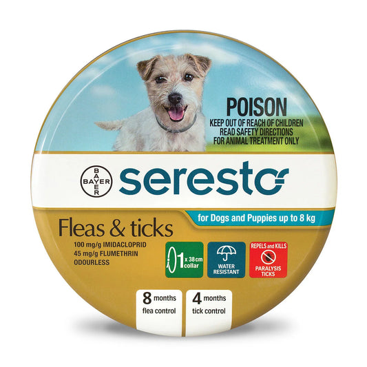 Advantage - Seresto Flea and Tick Collar for Dogs under 8 Kg (Blue)