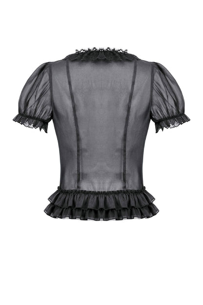 Castleruins Ruffle Puff Sleeve Top