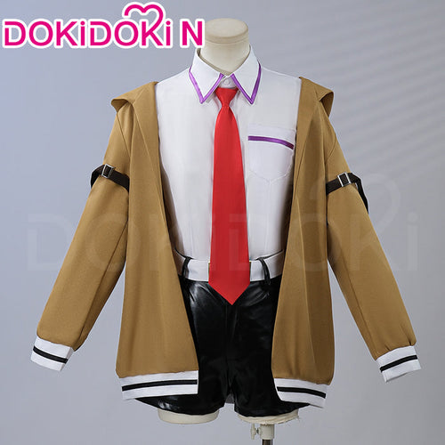 【Size S-2XL】DokiDoki-N Anime Game Steins ; Gate Cosplay Makise Kurisu Costume SteinsGate Steins Gate