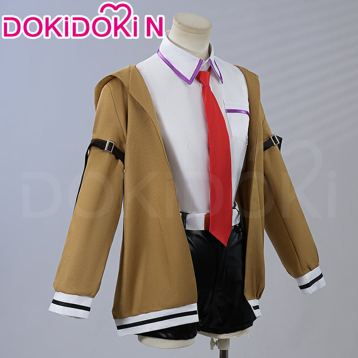 【Size S-2XL】DokiDoki-N Anime Game Steins ; Gate Cosplay Makise Kurisu Costume SteinsGate Steins Gate