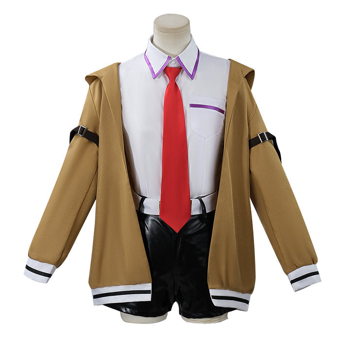【Size S-2XL】DokiDoki-N Anime Game Steins ; Gate Cosplay Makise Kurisu Costume SteinsGate Steins Gate