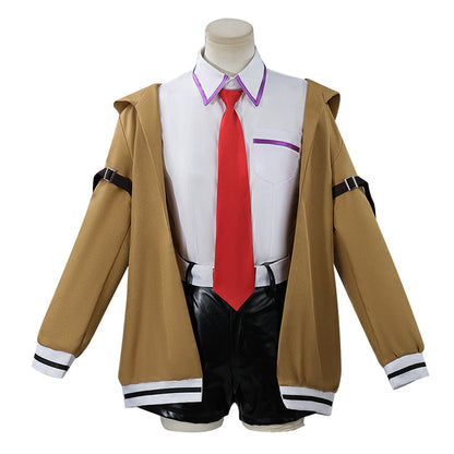 【Size S-2XL】DokiDoki-N Anime Game Steins ; Gate Cosplay Makise Kurisu Costume SteinsGate Steins Gate