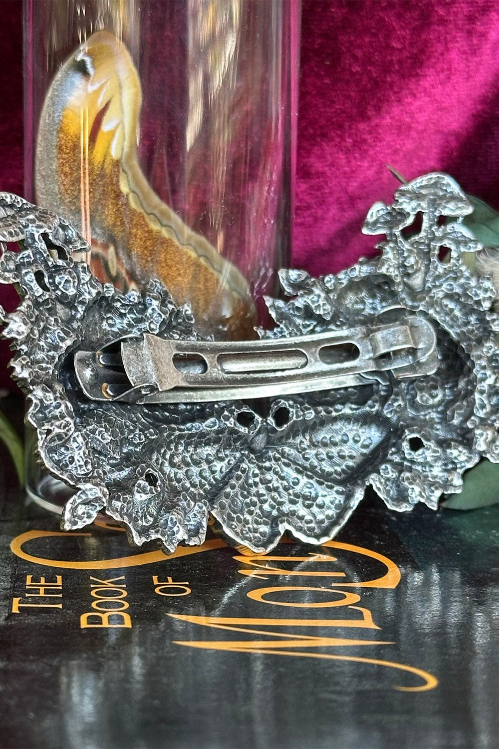 Cemetery Garden: Mushroom Skull Barrette