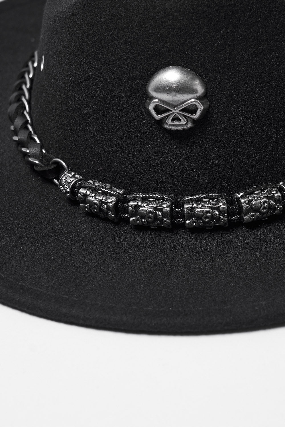 Bone Crown Western Goth Hat
