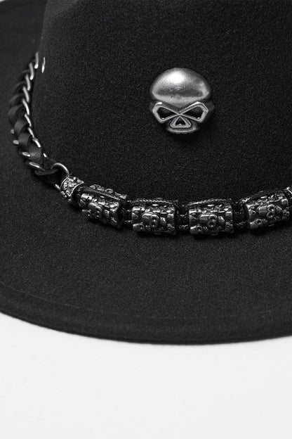 Bone Crown Western Goth Hat
