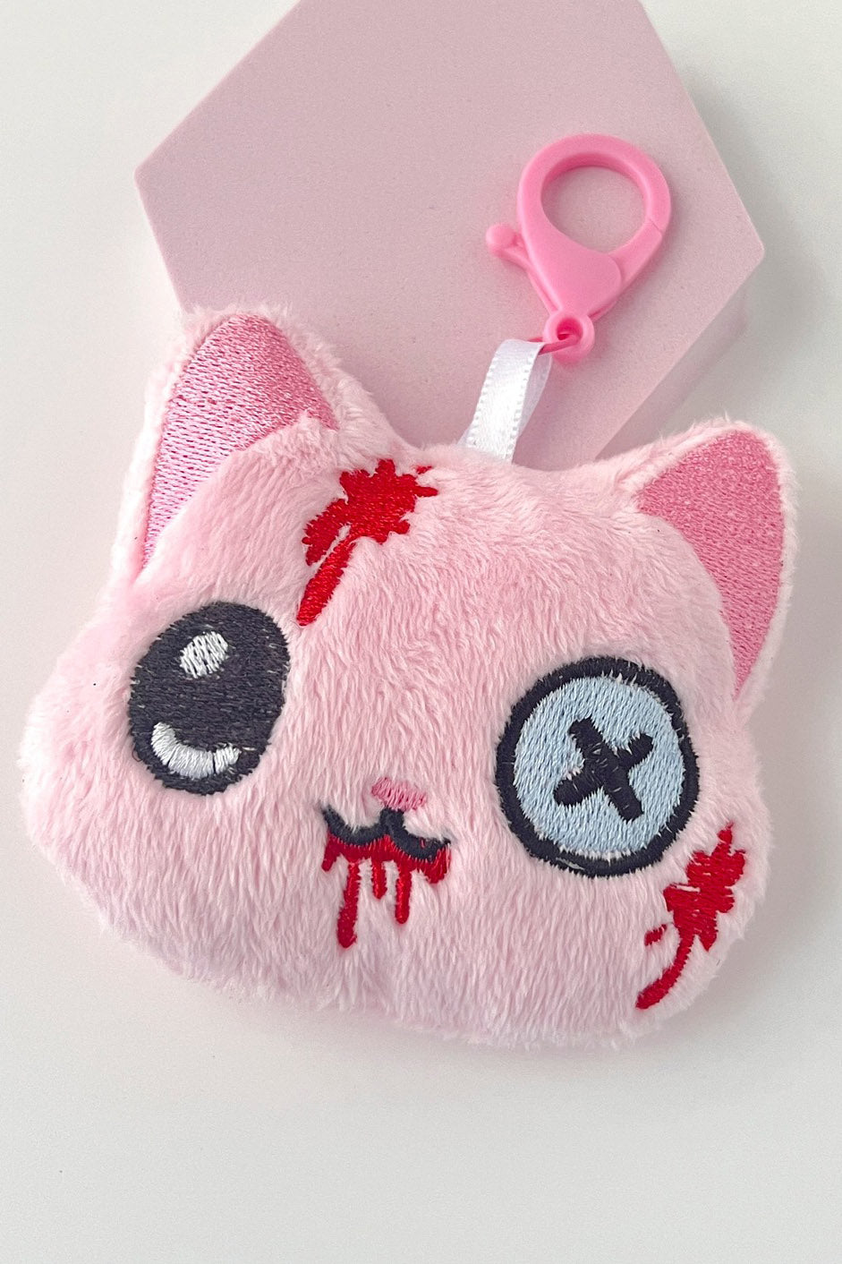 Creepy Cute Kawaii Cat Plush Bag Charm [Bloody Pastel]