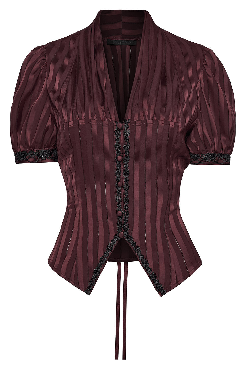 Crimsonlace Puff Sleeve Top [Red Merlot]