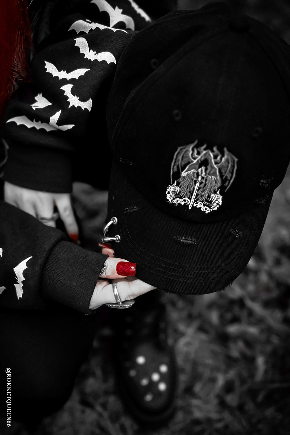 Angel of Death Pierced Baseball Cap
