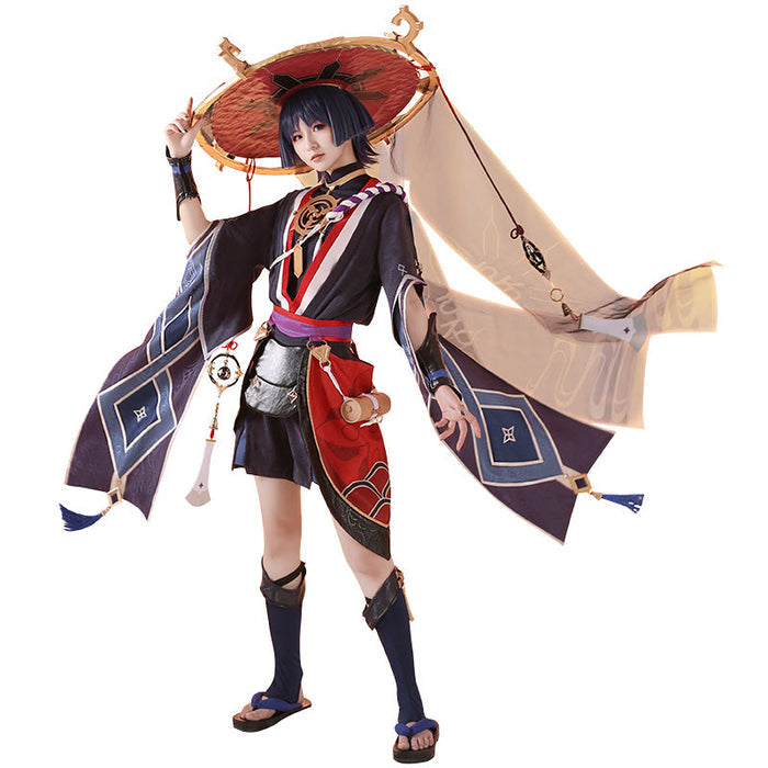 【US LOCAL SHIPPING 】DokiDoki-SR Game Genshin Impact  Scaramouche Cosplay Costume / Wig