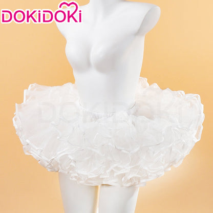 【US LOCAL SHIPPING 】DokiDoki White  IDOL Dress Petticoat Bustle Underskirt