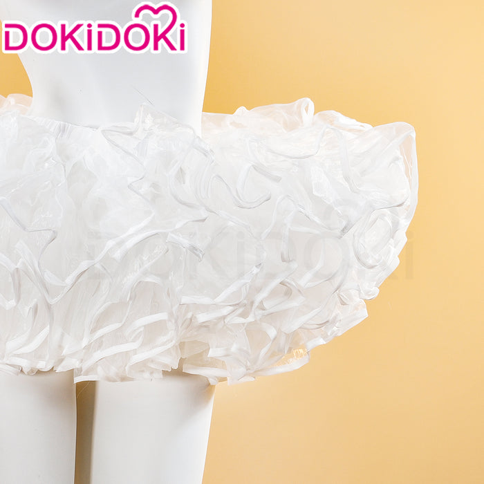 【US LOCAL SHIPPING 】DokiDoki White  IDOL Dress Petticoat Bustle Underskirt