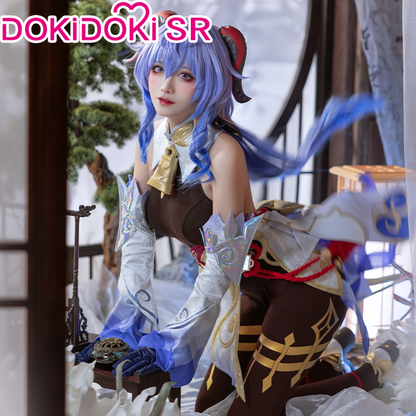 【US/EU LOCAL SHIPPING 】DokiDoki-SR Game Genshin Impact Cosplay Gan Yu Costume / Wig Ganyu