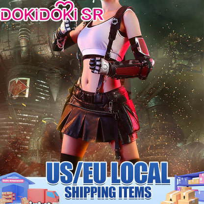 【US/EU LOCAL SHIPPING 】DokiDoki-SR Tiifa Lockkhart Cosplay Costume / Wig Women