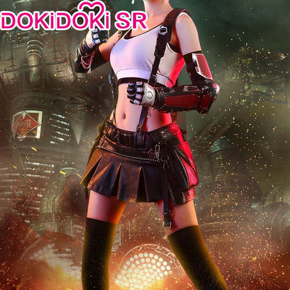 【US/EU LOCAL SHIPPING 】DokiDoki-SR Tiifa Lockkhart Cosplay Costume / Wig Women
