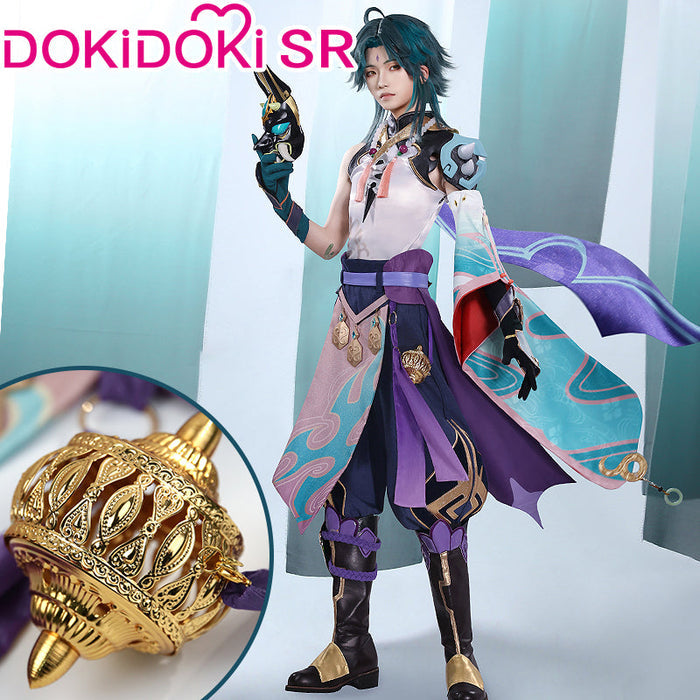 【US/EU LOCAL SHIPPING 】【S-2XL】DokiDoki-SR Game Genshin Impact  Cosplay Xiao Halloween Costume / Wig Men