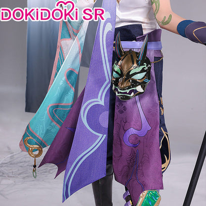 【US/EU LOCAL SHIPPING 】【S-2XL】DokiDoki-SR Game Genshin Impact  Cosplay Xiao Halloween Costume / Wig Men