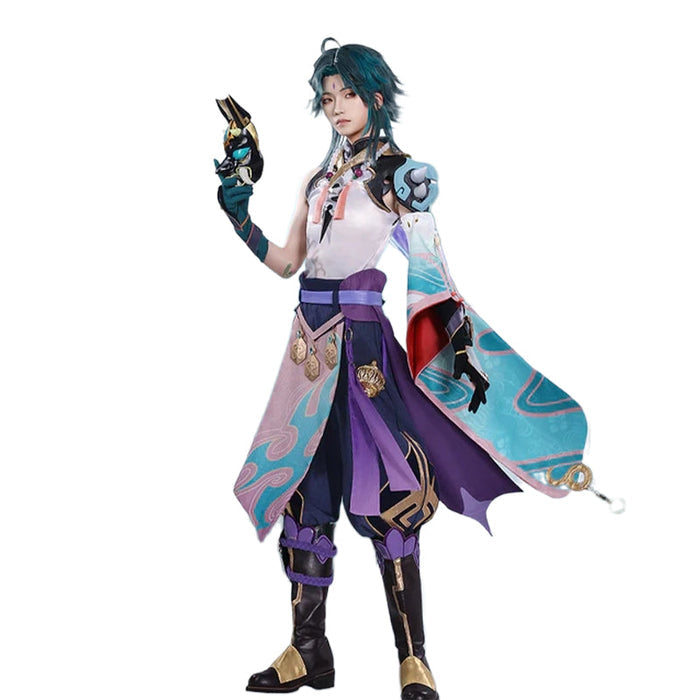【US/EU LOCAL SHIPPING 】【S-2XL】DokiDoki-SR Game Genshin Impact  Cosplay Xiao Halloween Costume / Wig Men