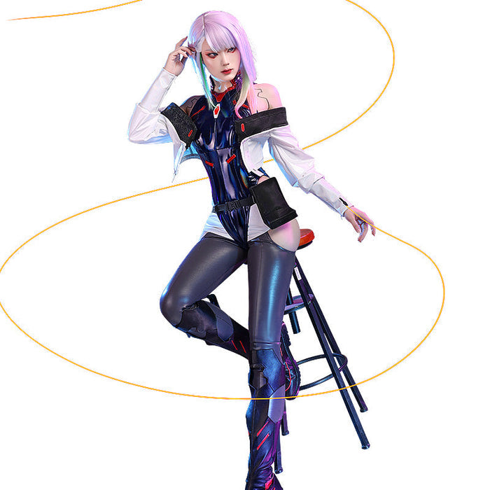 【US/EU LOCAL SHIPPING 】【Size S-2XL】DokiDoki-SR Game Anime Cosplay Costume Racing Suit / Wig