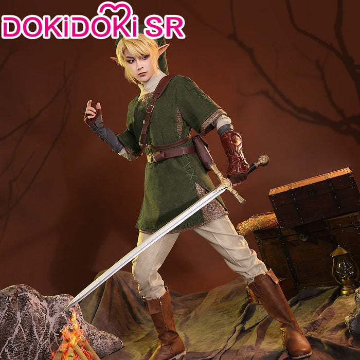 【US/EU LOCAL SHIPPING 】【Size S-2XL】DokiDoki-SR Game  Cosplay Costume / Wig Green Suit