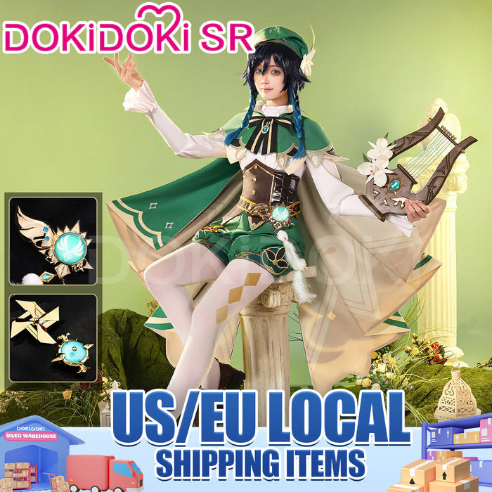 【US/EU LOCAL SHIPPING 】【Size S-2XL】DokiDoki-SR Game Genshin Impact Cosplay Venti Costume