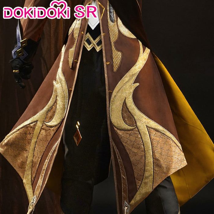 【US/EU LOCAL SHIPPING 】【Size S-3XL】DokiDoki-SR Game Genshin Impact Zhong Li Cosplay Zhongli Costume / Wig