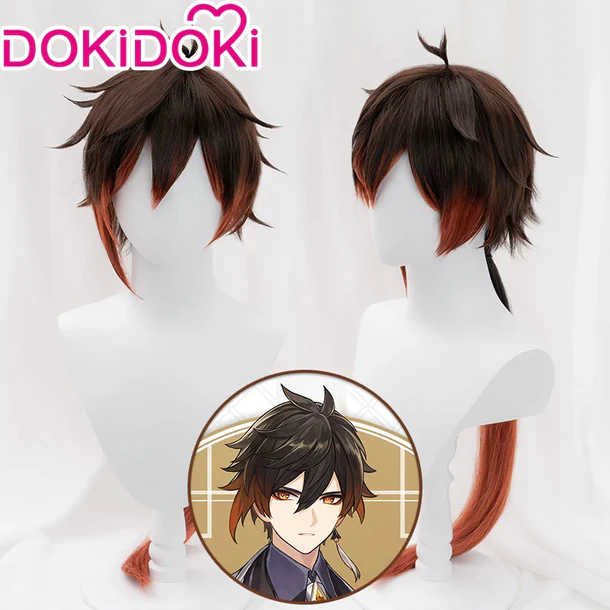 【US/EU LOCAL SHIPPING 】【Size S-3XL】DokiDoki-SR Game Genshin Impact Zhong Li Cosplay Zhongli Costume / Wig