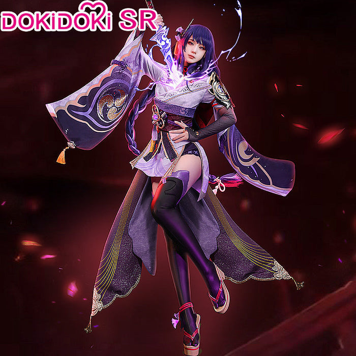 【US/EU LOCAL SHIPPING 】【Size S-XXL】DokiDoki-SR Game Genshin Impact Raiden Shogun Cosplay Costume / Wig Baal Halloween