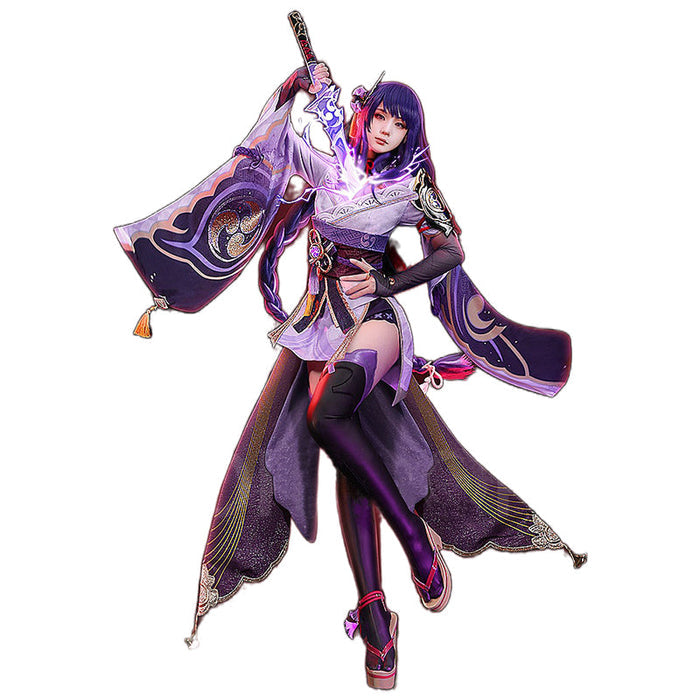【US/EU LOCAL SHIPPING 】【Size S-XXL】DokiDoki-SR Game Genshin Impact Raiden Shogun Cosplay Costume / Wig Baal Halloween