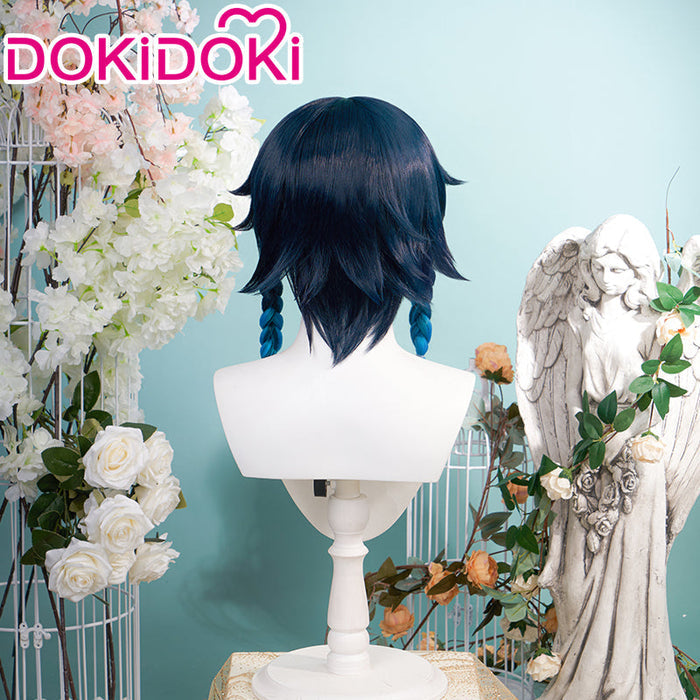 【US/EU LOCAL SHIPPING】【Gradient Ver 】DokiDoki Game Genshin Impact Venti Cosplay Wig Black Blue Wig