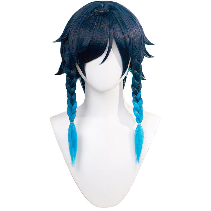 【US/EU LOCAL SHIPPING】【Gradient Ver 】DokiDoki Game Genshin Impact Venti Cosplay Wig Black Blue Wig