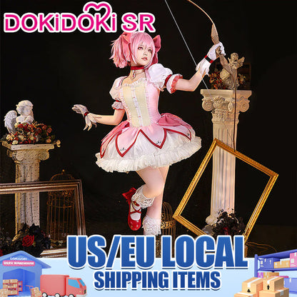 【US/EU LOCAL SHIPPING】【Size S-2XL】DokiDoki-SR Anime Cosplay Costume / Wig Pink Battle Dress Cute