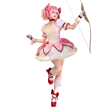 【US/EU LOCAL SHIPPING】【Size S-2XL】DokiDoki-SR Anime Cosplay Costume / Wig Pink Battle Dress Cute