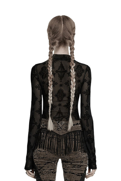 Cathedral Crosses Mesh Top