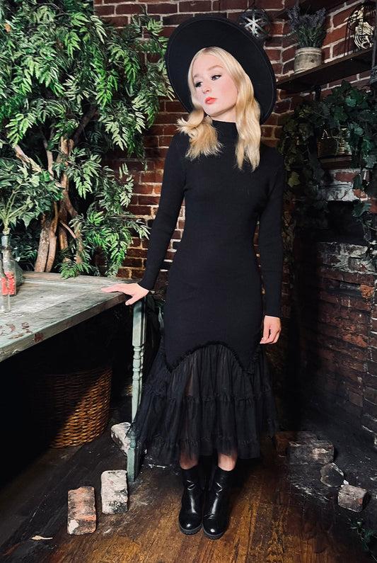 Beatrix - Curve Hugging Sweater Dress With Mermaid Hem