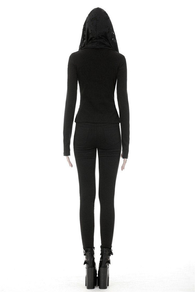 Catacombs Cut-Out Hooded Top