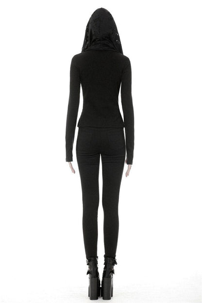 Catacombs Cut-Out Hooded Top