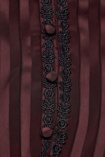 Crimsonlace Puff Sleeve Top [Red Merlot]