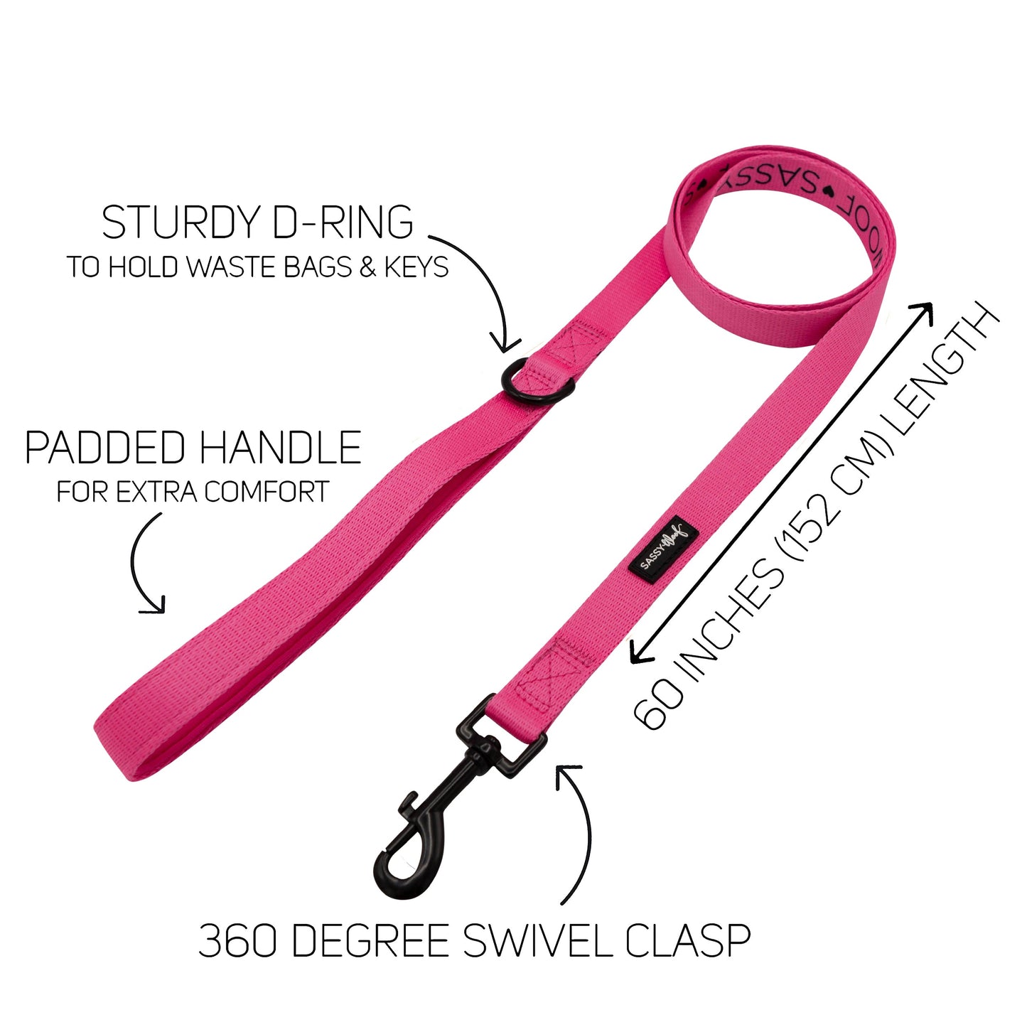 Dog Collar Three Piece Bundle - Neon Pink